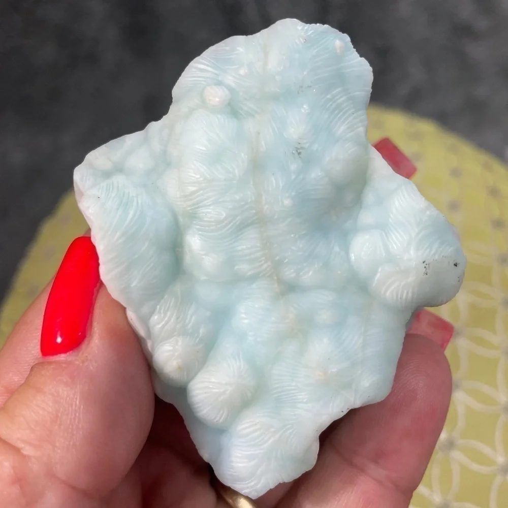 ALL NATURAL LARIMAR CRYSTAL STONE 2”- BABY BLUE THICK- HEALING STONE - Picture 5 of 6